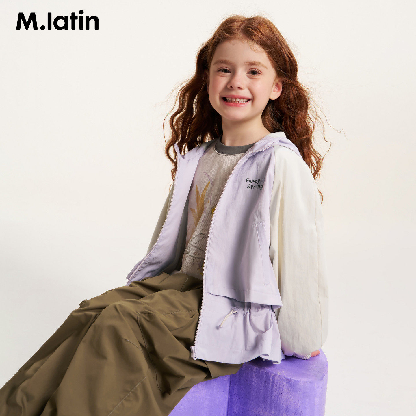 马拉丁童装外套女大童户外双层夹克