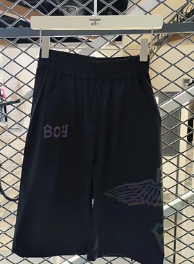 BOY JUNIOR男女同款梭织中裤V242K33014