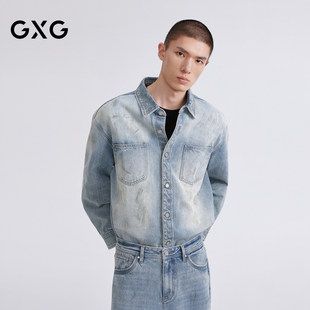 衬衫 G26XE91006 牛仔长袖 GXG男装