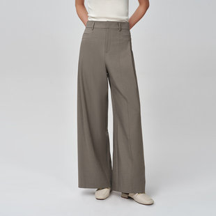 Dekashell/迪卡轩2026春季新款高腰阔腿裤显瘦直筒裤通勤西装裤C256720