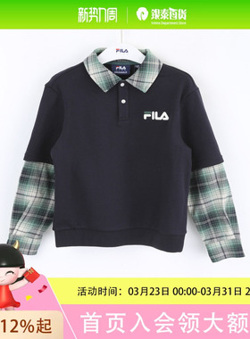 斐乐男女童运动休闲外套针织长袖上衣-KK12B611219