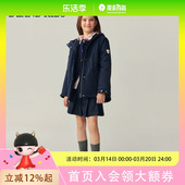 连帽棉服 女童外套 eland kids衣恋童装