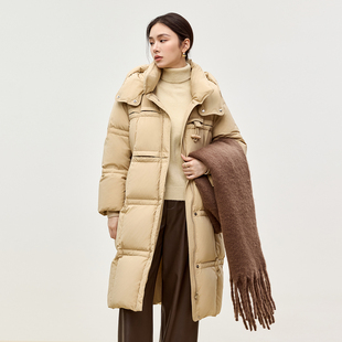 尚都比拉羽绒服女冬季中长款轻薄女士超好看的绒服外套