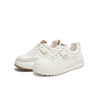 天美意厚底增高面包小白鞋运动板鞋女休闲鞋2025秋季款BJ564