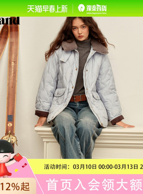 【三防面料&鹅绒】Eland衣恋羽绒服女时尚毛领外套