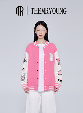 THEMRYOUNG密特扬多标棒球服2024秋冬新款刺绣外套男女同款24MY3MTM031