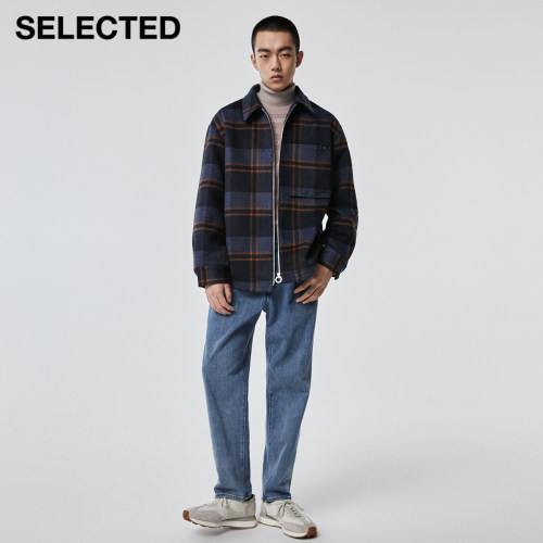 SELECTED思莱德2021年冬季男生格子休闲夹克外套|421427006