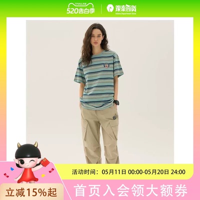 TEENIEWEENIE小熊女装条纹短袖T恤TTRS25M406Z