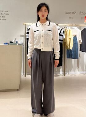 伊芙丽 女士简约宽松裤子WE8350011