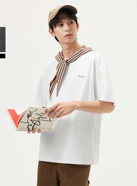 gxg.jeans男装 多色字母绣花基础简约圆领短袖T恤男 J25D442063