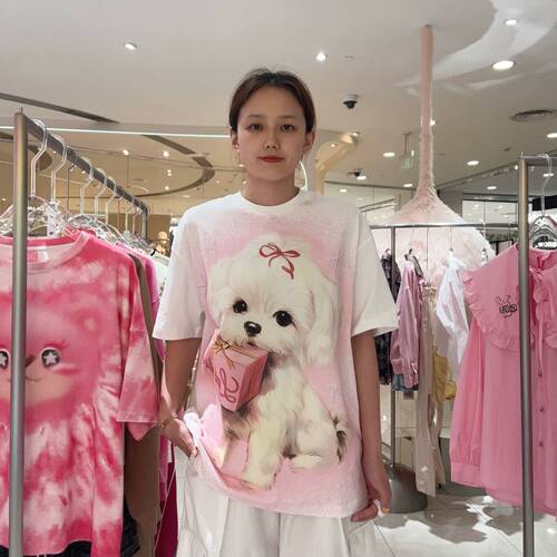 拉拉波波女士宽松可爱短袖T恤LBEB-WSDT34