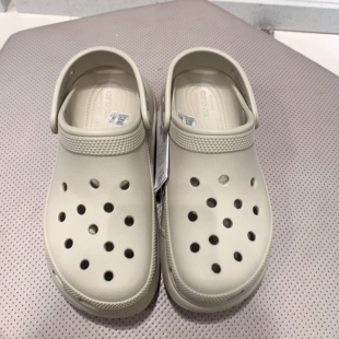 Crocs卡骆驰泡芙洞洞鞋沙滩鞋凉鞋|流星灰