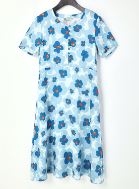 菲姿 女士休闲印花连衣裙F3B407