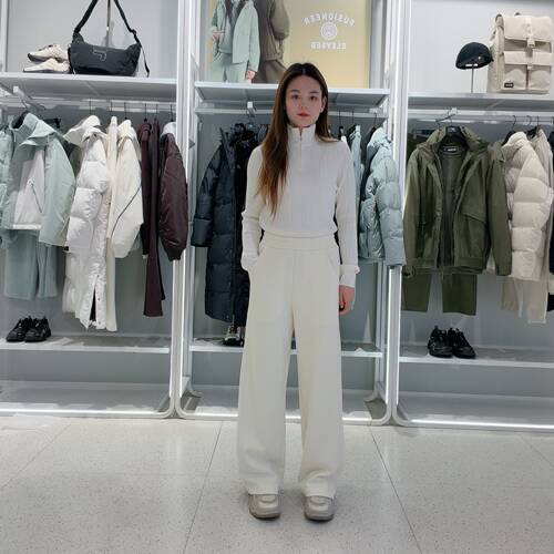 斐乐女士休闲简约针织长裤F11W613607F