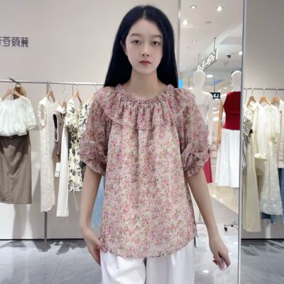 秋水伊人女士优雅时尚碎花上衣15204BC052033