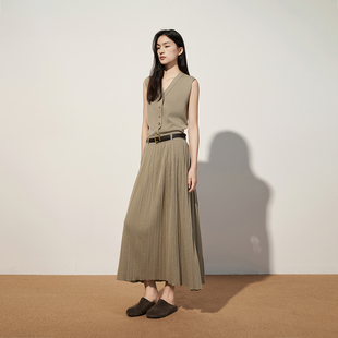 长裙 无袖 1SY308245FOCHIRLY欧时力 V领