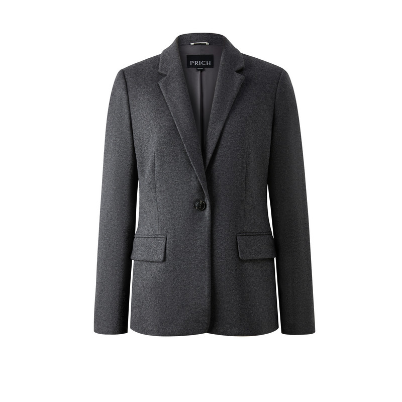 PRICH简约干练气质平驳领西装2025秋冬新款外套女