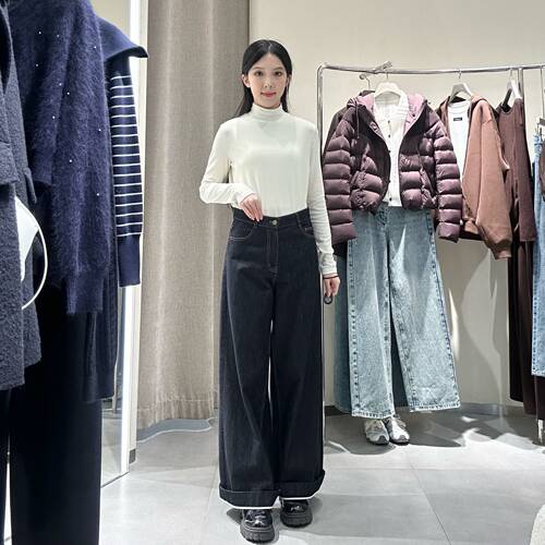 NUTS女士休闲水洗牛仔长裤6311106A1