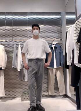 MM麦檬男士舒适宽松简约休闲裤9ZA150321-1