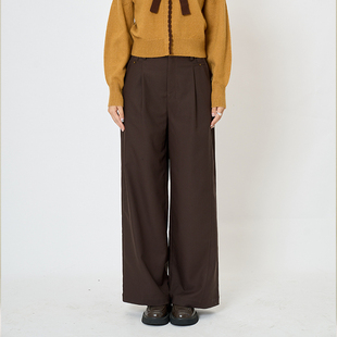 长裤 直筒裤 108C430239 显瘦2024秋季 pit复古简约休闲裤