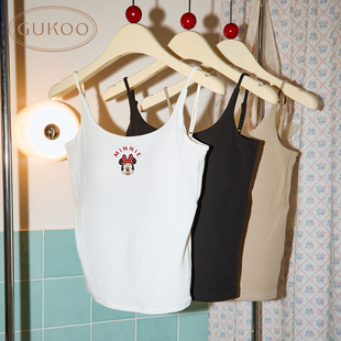 Gukoo 果壳吊带女秋冬迪士尼联名带胸垫美背女士保暖舒适背心825421100803