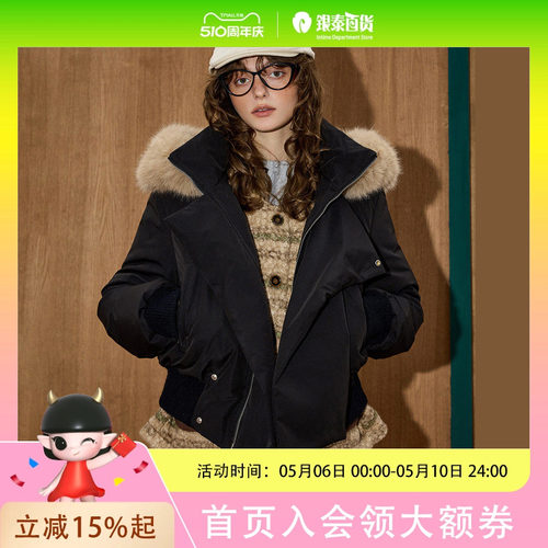 coolhut大翻领短款 女式羽绒服外套