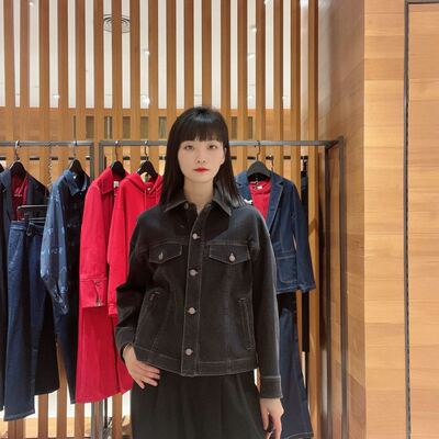 菲姿女士时尚简约牛仔外套F3A102