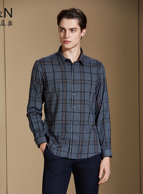 Anton&Neal/安东尼奥男士时尚休闲长袖衬衫A89D6516