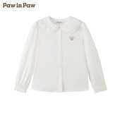 女童荷叶翻领衬衫 款 26年春季 PawinPaw卡通小熊童装