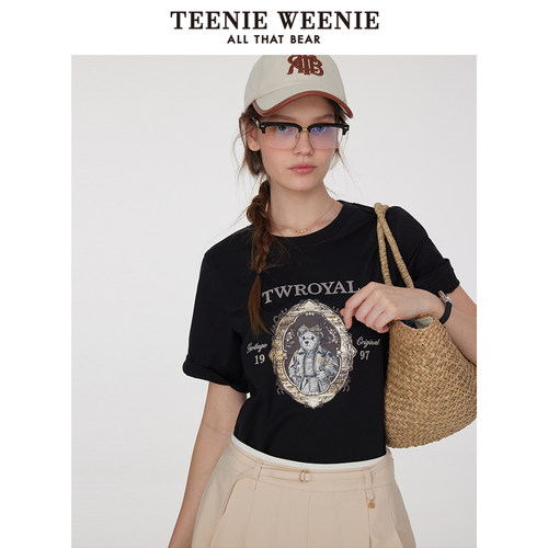 Teenie Weenie女士宽松休闲小熊T恤TTRA252501W
