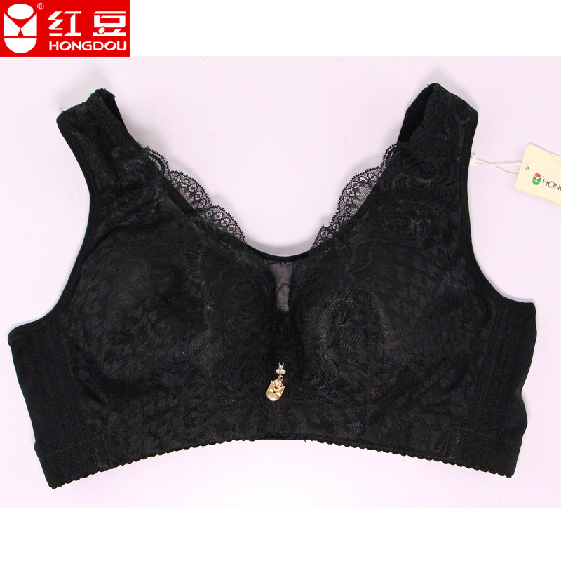 红豆内衣薄款女无钢圈聚拢调整收副乳防下垂文胸女士蕾丝胸罩C杯