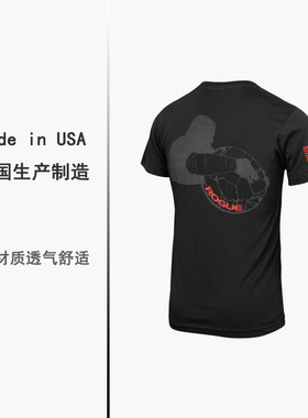 ROGUE美国产健身撸铁速干吸湿排汗透气舒适运动休闲短袖t恤大号