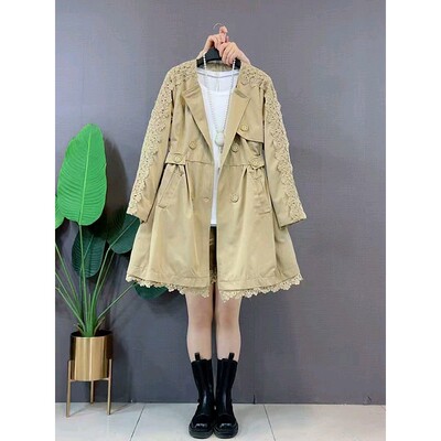 2026春季新款蕾丝拼接外套