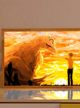 夏目友人帐灯光画卡通卧室床头电竞房间装饰画动漫二次元小夜灯
