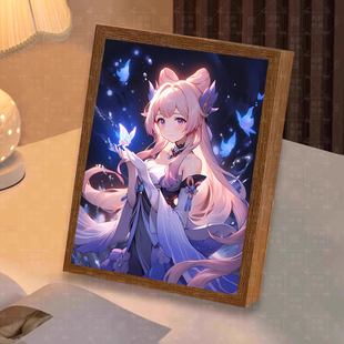 圆肾珊瑚宫心海周边灯光画手办摆件礼物镜子吧唧动漫小夜灯装饰画