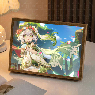 圆肾草神小草神纳西妲周边灯光画手办摆件礼物吧唧立牌装饰小夜灯