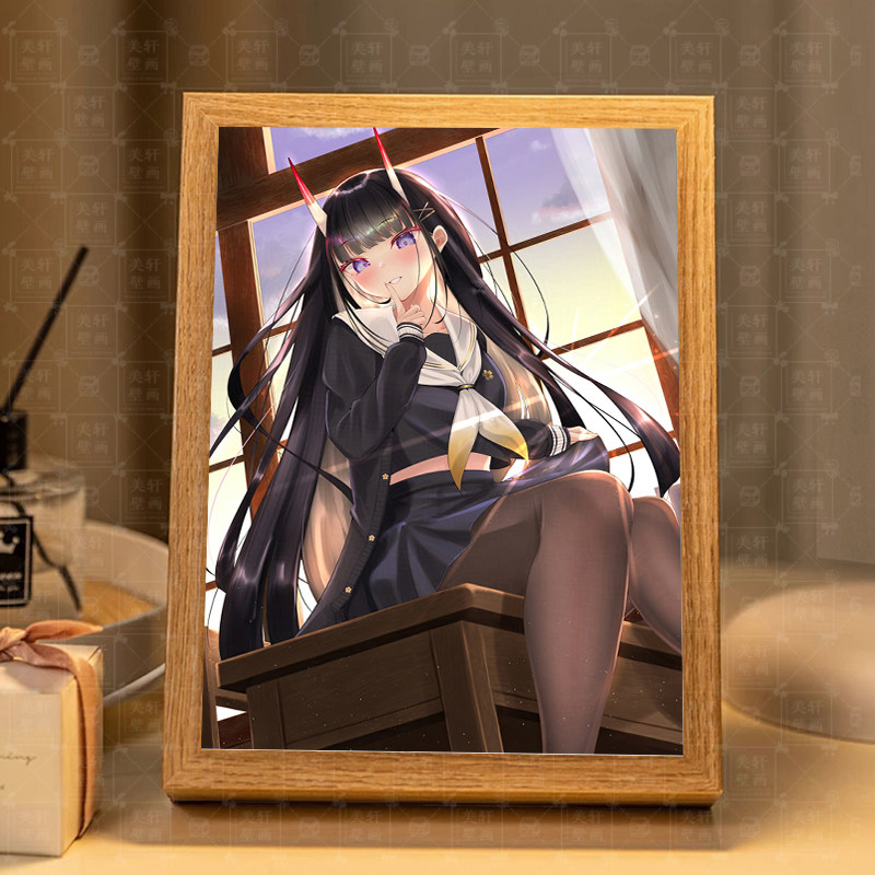 碧蓝航线能代周边灯光画小夜灯蓝牙音箱音响手办摆件镜子相框装饰