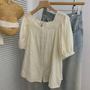 女25087 正品 miluroom米鹿sicily西西里衬衫 潮个性 蕾丝小方领小衫