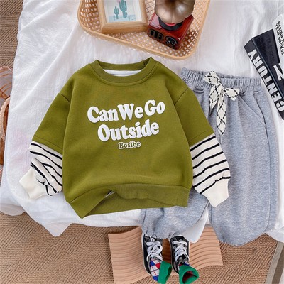 乌拉那拉春秋男棉休闲拼接卫衣