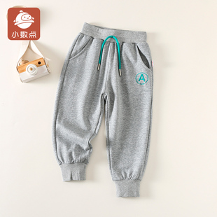 小数点男童裤子春季新款儿童休闲裤宝宝运动卫裤春秋款单层长裤