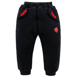 小数点童装儿童棉裤女宝加夹棉裤子秋冬新款女孩休闲长裤