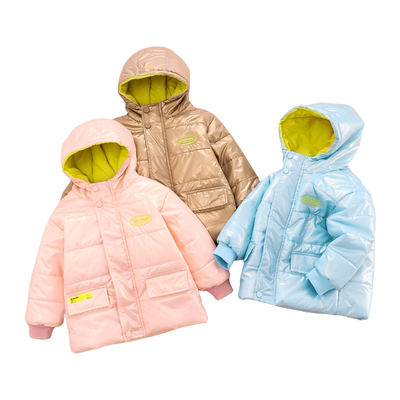 小数点男童女童羽绒棉防雨外套