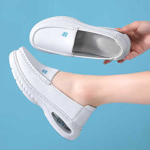 气垫医护鞋春夏季真皮女鞋防滑软底不累脚学生实习百搭春夏护士鞋