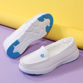 工作鞋 护士鞋 女软底透气不累脚防滑防臭平底厚底防滑春秋冬季 加绒