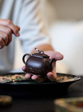 2.11出窑2只-95c四方文心宋韵 紫泥方器全手工紫砂壶小品壶