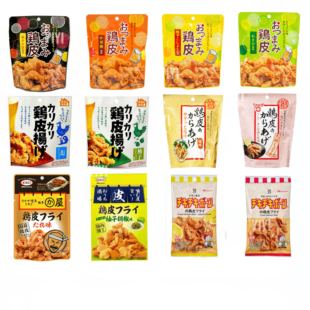 日本直邮香酥炸鸡皮小吃蒲烧柚子黑胡椒咖喱味居酒屋同款下酒零食