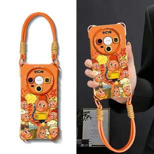 适用华为mate80手机壳80promax新款 80pro保护套70pro带挂绳70手提70air四角huawei新年60硅胶60pro星星人防摔