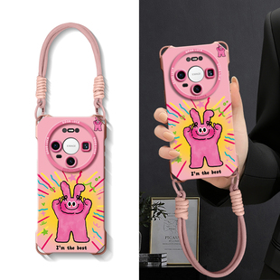 适用华为mate80手机壳80promax新款 60新年60pro手提保护套 80pro带挂绳70pro防摔70四角70air软硅胶huawei女款