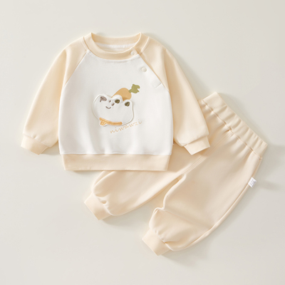 婴儿套装春秋季纯棉a薄款男女宝宝分体儿童早秋一岁半秋冬装外穿