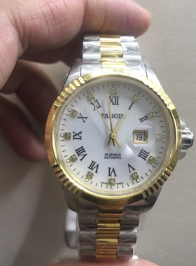 瑞士天骏女表金色全自动机械表T8003GYY防水透底钢带实心礼物送人